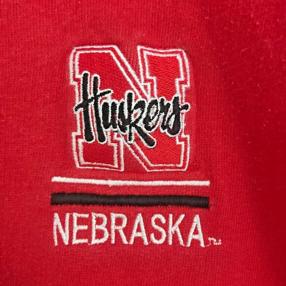Vintage Nebraska Huskers Crewneck Sweater Mens Large Red Black Sweatshirt NCAA - Picture 2 of 7